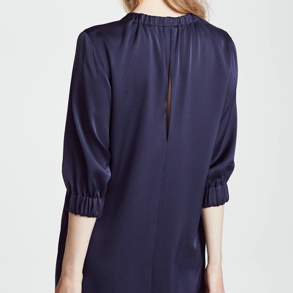 Vince Women's Blue Keyhole Back Shift Dress Size large - Picture 3 of 7